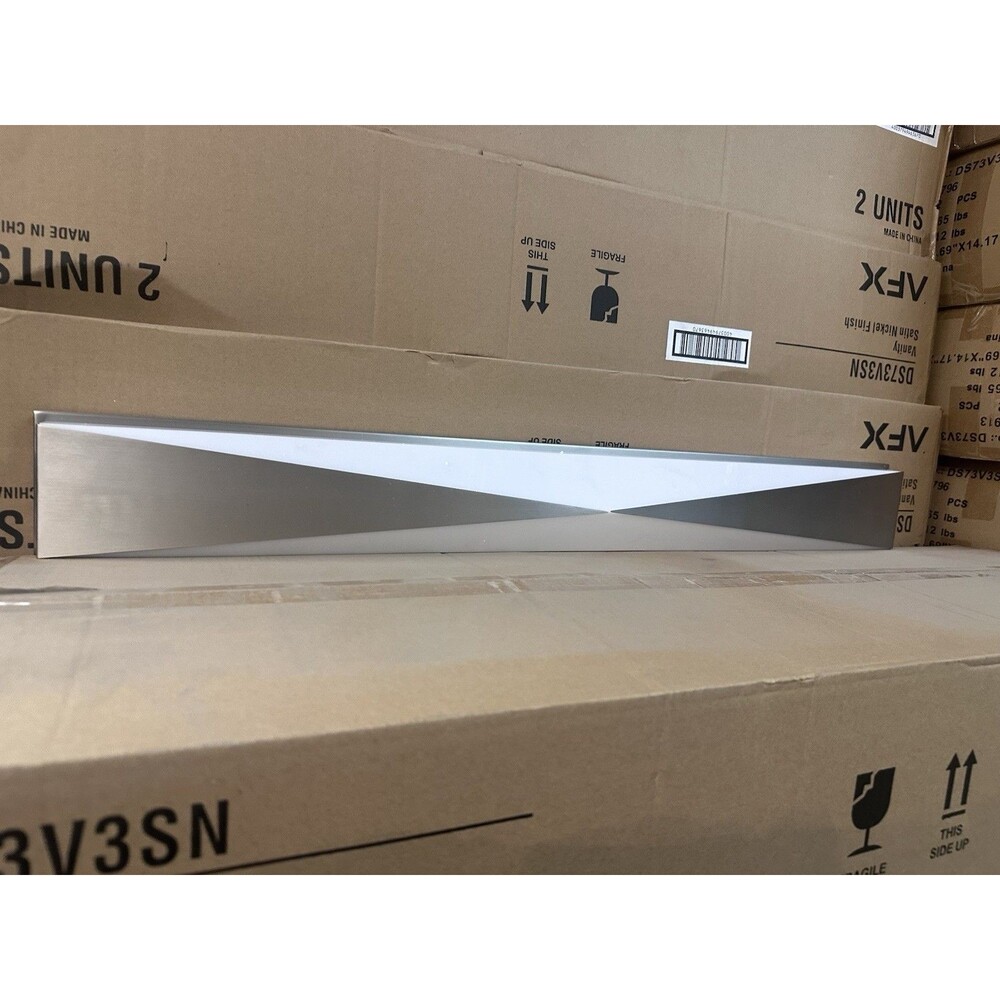 AFX Novara Vanity Light 37" Satin Nickel Finish Matte Diffuser 3000K Warm White